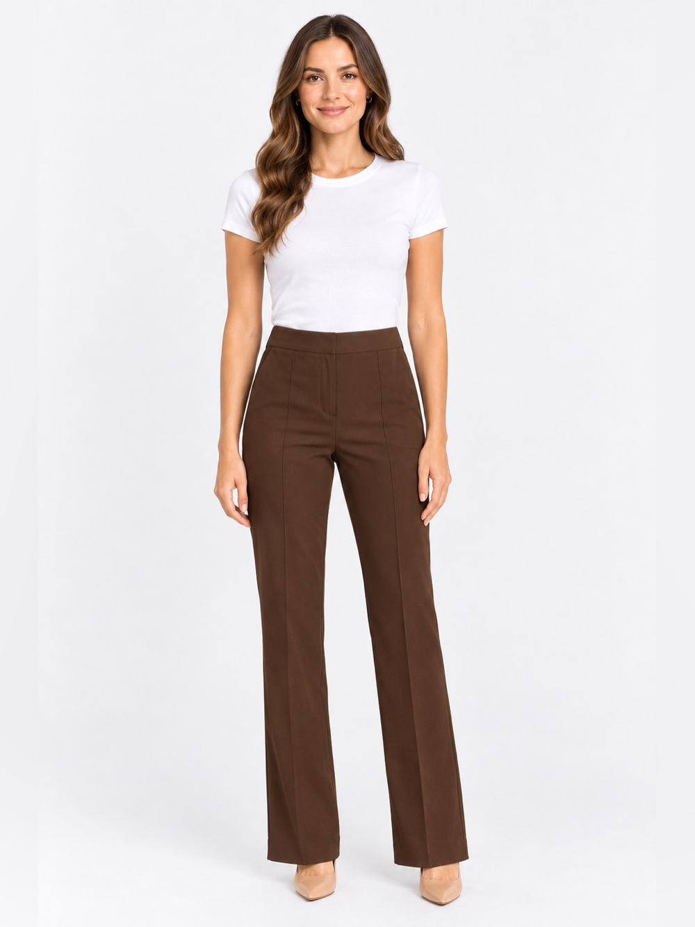 JM COLLECTION Control Top Slim Dress Pants Slacks